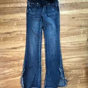 Kan Can maternity jeans, flare 31” inseam